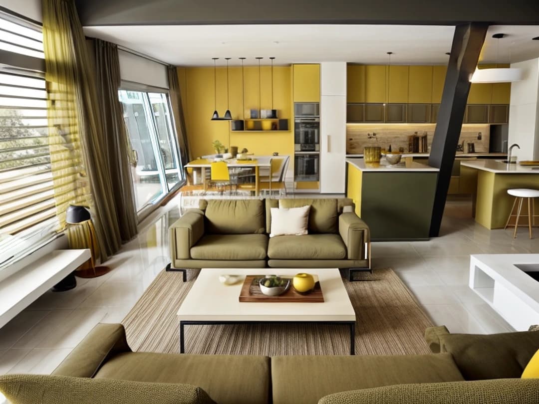 Empty living space and an AI interior idea – AI idea